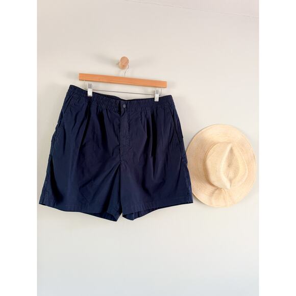 J.Crew | NWT 6" pleated utility sport short stretch cotton blend in Navy | Sz L - Picture 2 of 10